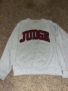 Vintage JanSport Judge Arch Logo Embroidered Heather Grey Crewneck Sweatshirt Si